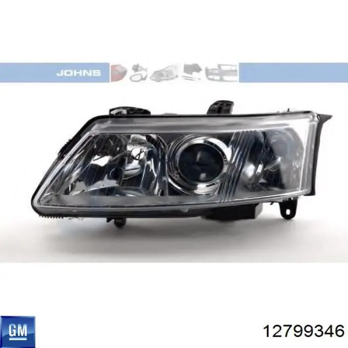 Do koszyka 12799346 General Motors Reflektor lewy