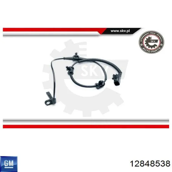12848538 General Motors Czujnik ABS przedni