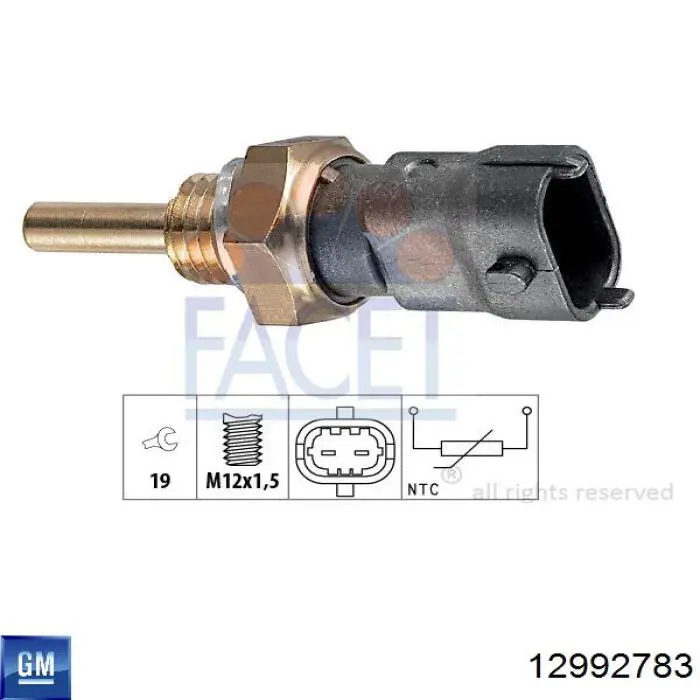 Czujnik temperatury płynu chłodzącego General Motors 12992783 cena, od 9,29 USD