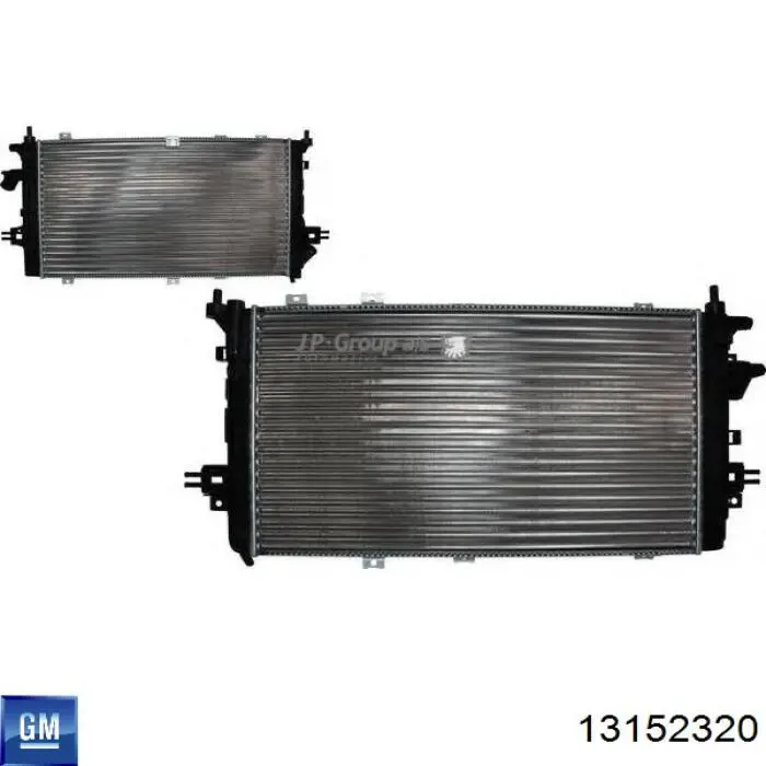 Do koszyka 13152320 General Motors Chłodnica silnika
