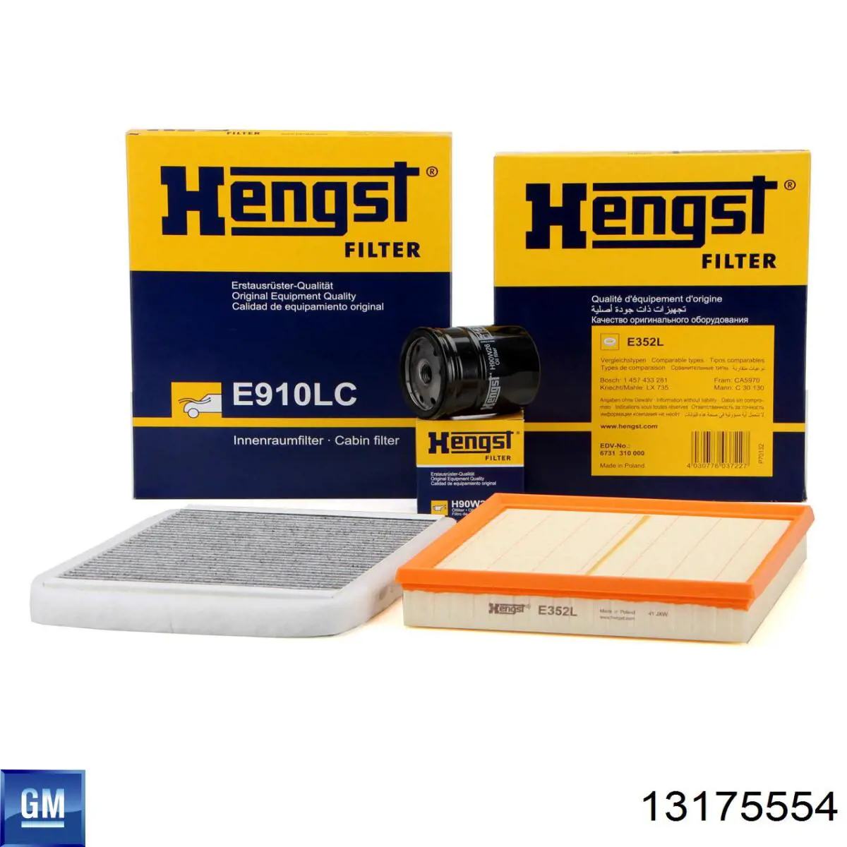 Do koszyka 13175554 General Motors Filtr kabiny