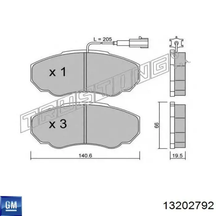 Poduszka (podpora) silnika przednia General Motors 13202792 cena, od 165,29 USD