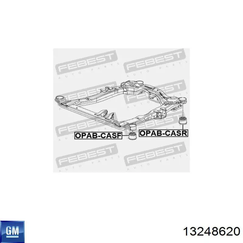 Tuleja (poduszka) przedniej belki General Motors 13248620 cena, od 15,45 USD