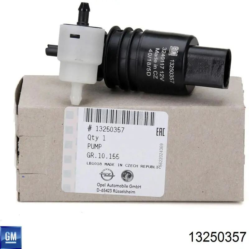 13250357 General Motors Pompka spryskiwacza szyby przedniej/tylnej