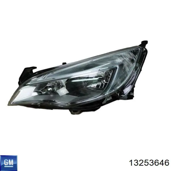 Do koszyka 13253646 General Motors Reflektor lewy