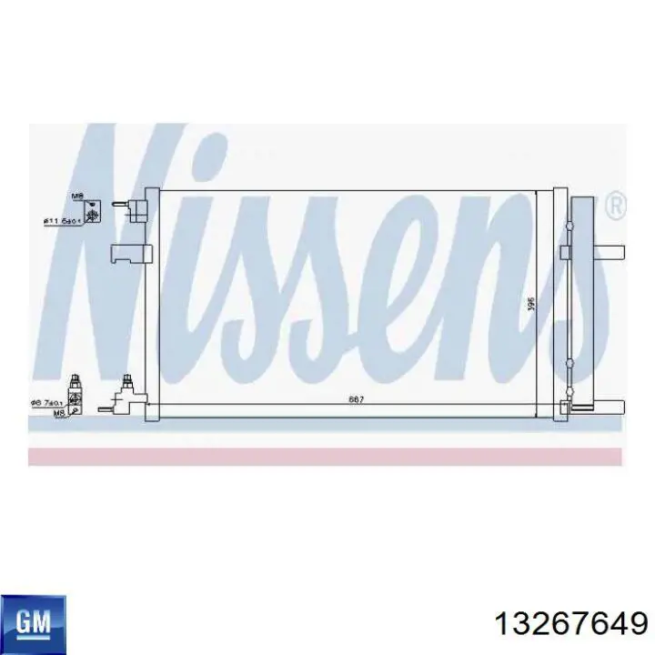 Chłodnica klimatyzacji General Motors 13267649 cena, od 103,71 USD