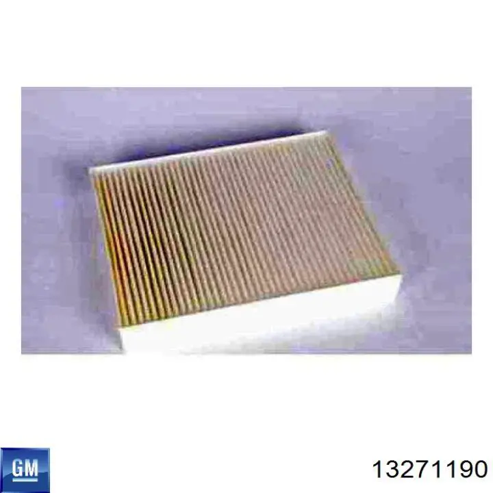 Do koszyka 13271190 General Motors Filtr kabiny