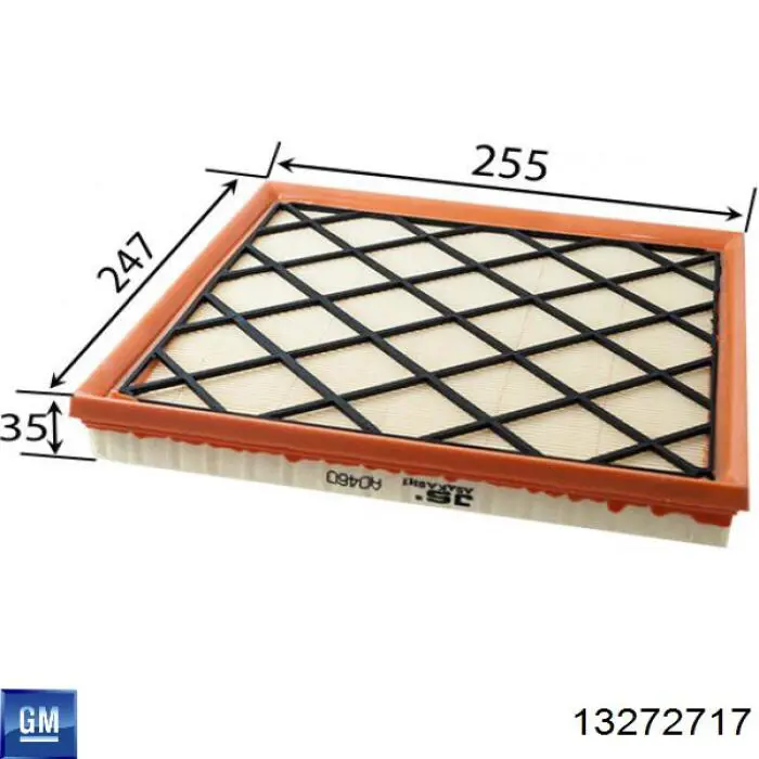 Do koszyka 13272717 General Motors Filtr powietrza