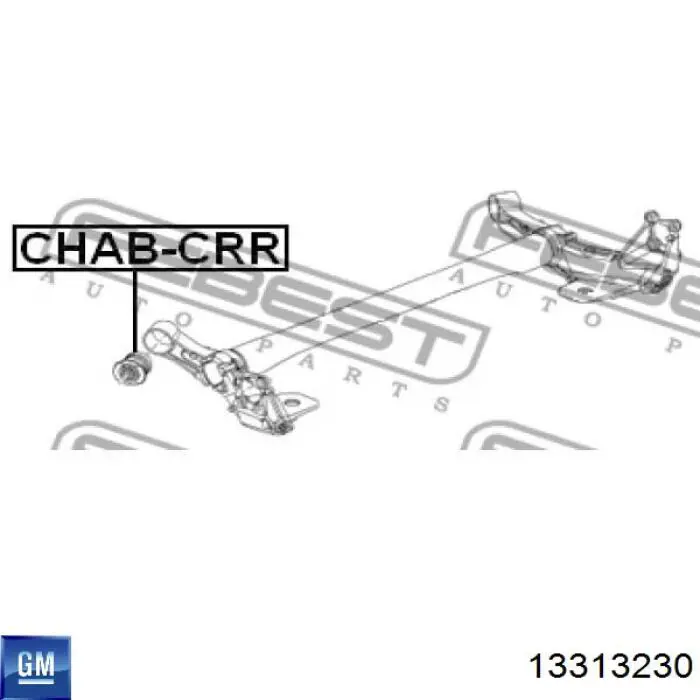 Silentblock tylnej belki General Motors 13313230 cena, od 34,19 USD