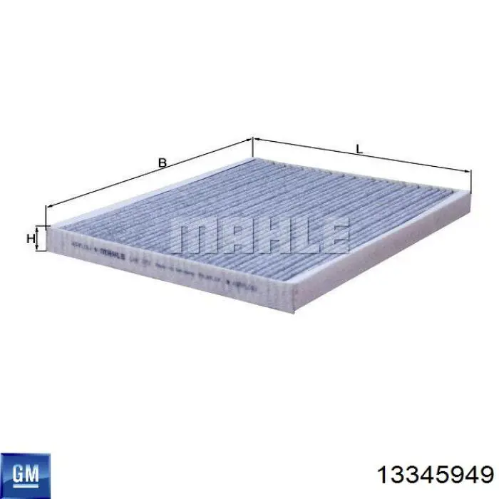 Filtr kabiny General Motors 13345949