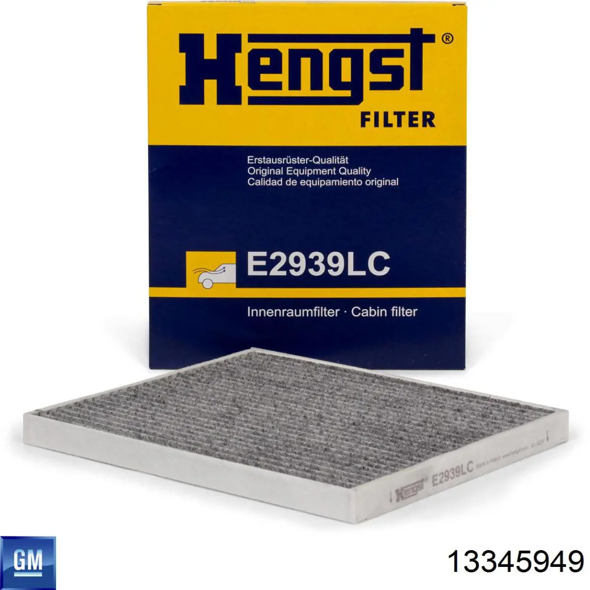 Do koszyka 13345949 General Motors Filtr kabiny