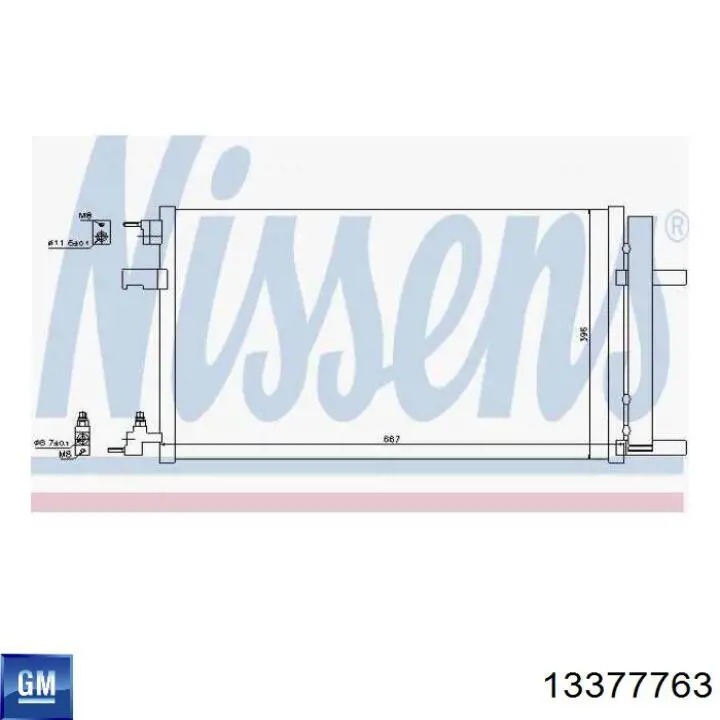 13377763 General Motors chłodnica klimatyzacji