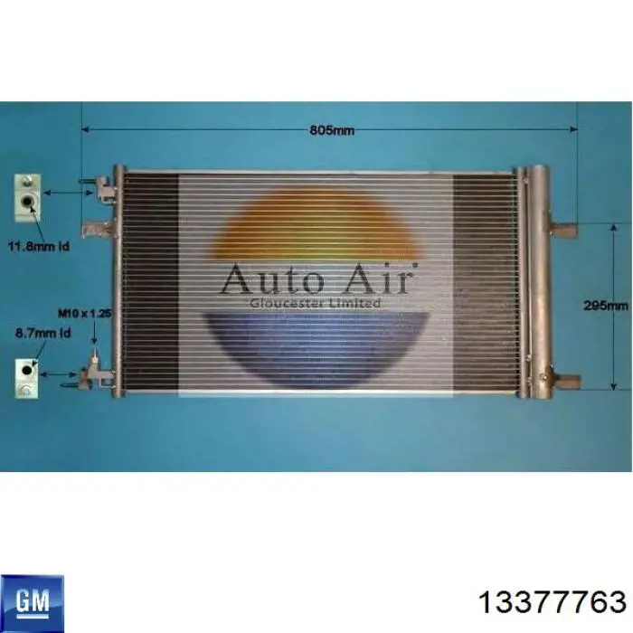 Chłodnica klimatyzacji General Motors 13377763 cena, od 99,71 USD