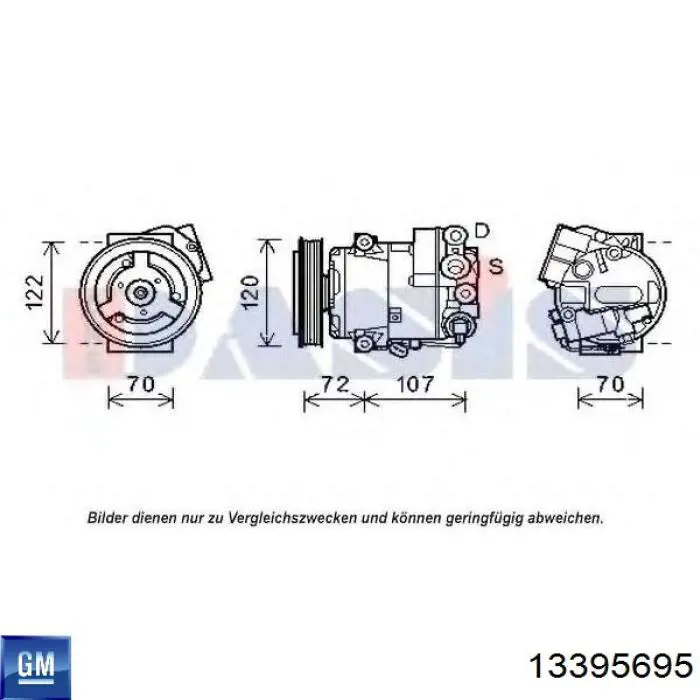 Do koszyka 13395695 General Motors Sprężarka klimatyzacji