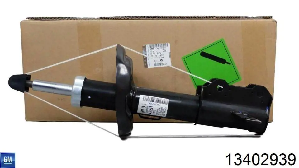 Amortyzator przedni prawy General Motors 13402939 cena, od 64,23 USD