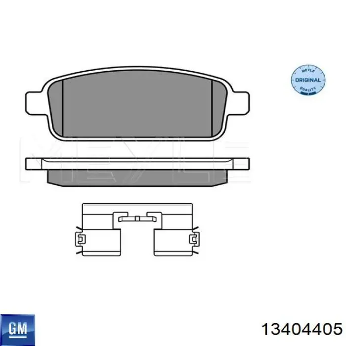 Okładziny (klocki) do hamulców tarczowych tylne General Motors 13404405 cena, od 14,60 USD