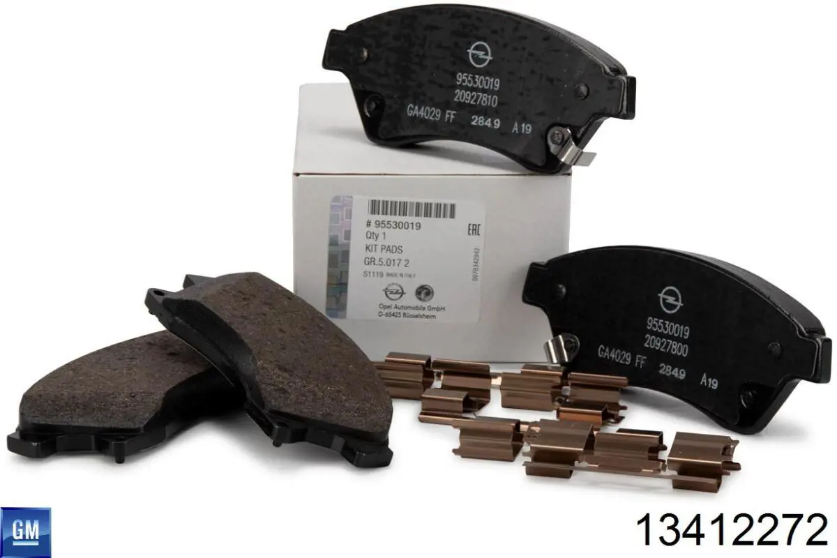 Klocki hamulcowe przednie tarczowe 13412272 General Motors