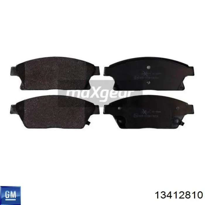 Do koszyka 13412810 General Motors Klocki hamulcowe przednie tarczowe