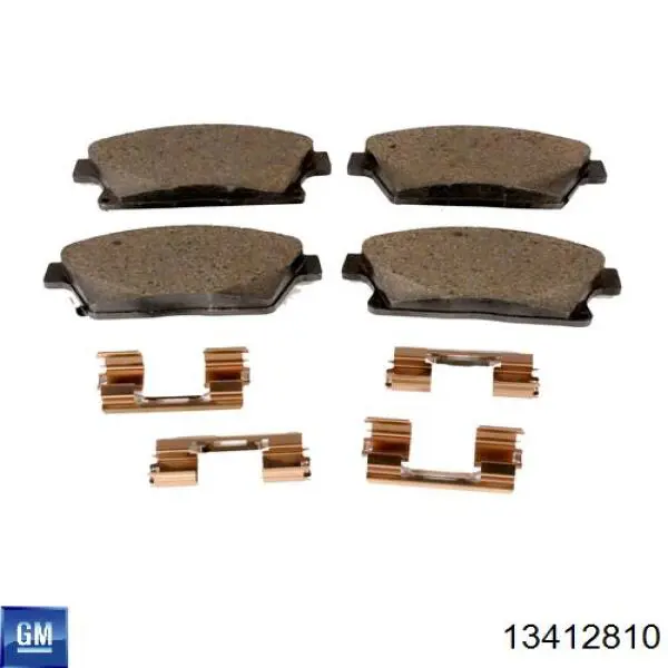 Do koszyka 13412810 General Motors Klocki hamulcowe przednie tarczowe