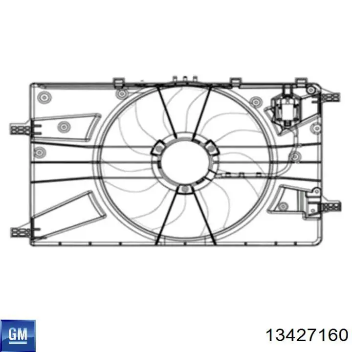 Wentylator elektryczny układu chłodzenia kompletny (silnik+wirnik) General Motors 13427160 cena, od 37,22 USD
