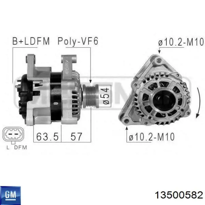 Do koszyka 0986083400 Bosch Alternator