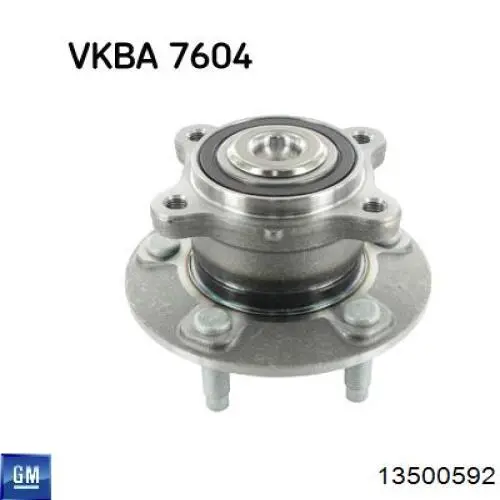 Do koszyka 13500592 General Motors Piasta tylna