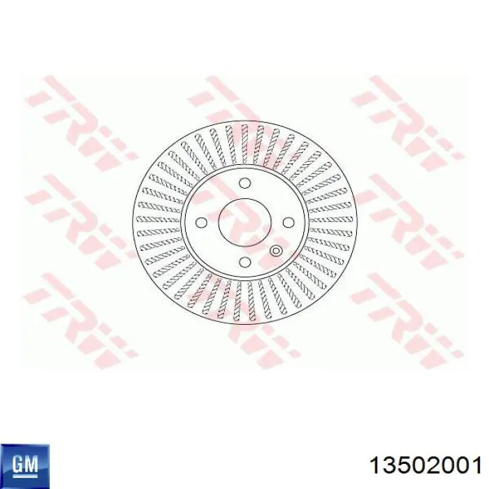 Do koszyka 13502001 General Motors Tarcza hamulcowa przednia