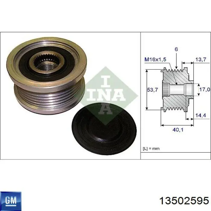Do koszyka 13502595 General Motors Alternator