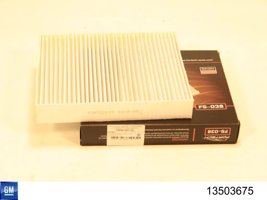 Do koszyka 13503675 General Motors Filtr kabiny