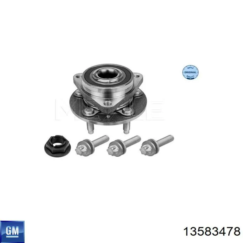 13583478 General Motors Piasta przednia