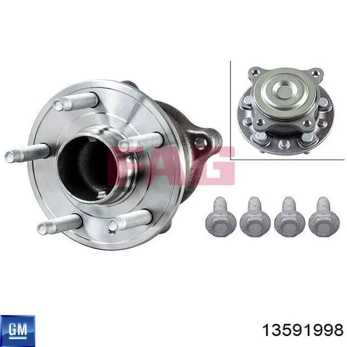 13591998 General Motors Piasta tylna