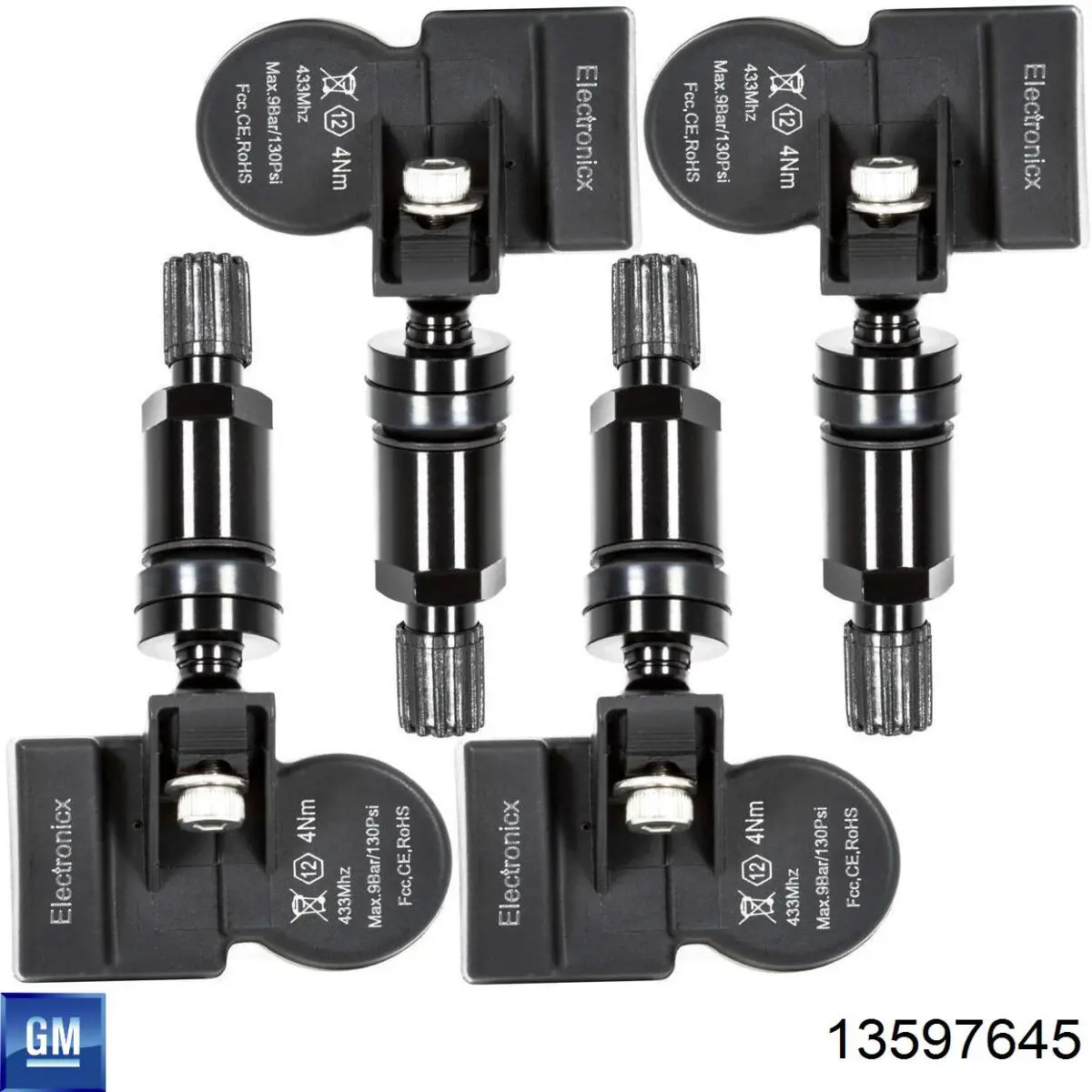 Do koszyka 13597645 General Motors Czujnik ciśnienia w oponach