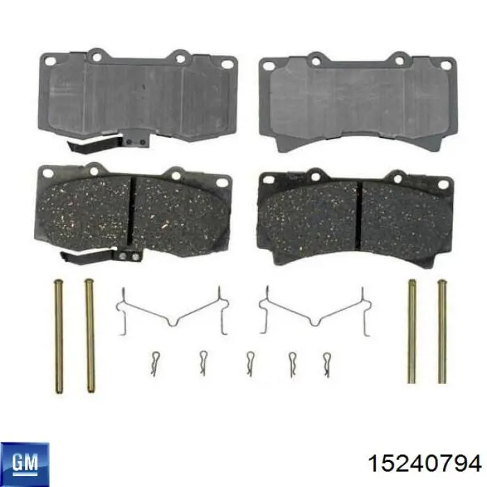 Klocki hamulcowe przednie tarczowe 15240794 General Motors
