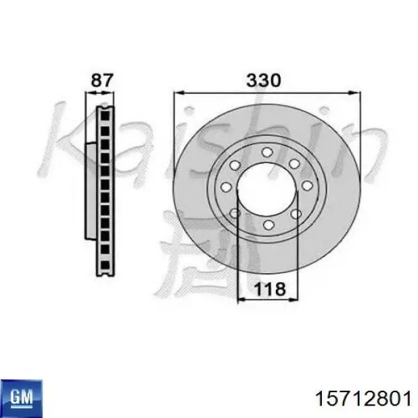 Do koszyka 15712801 General Motors Tarcza hamulcowa tylna