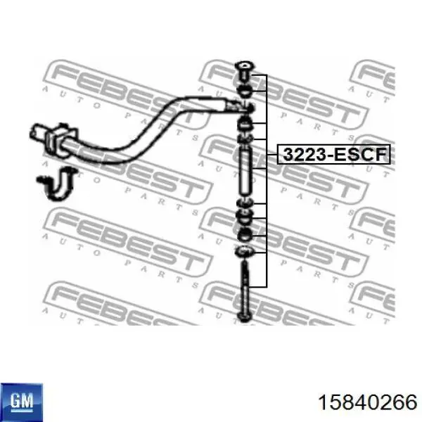 Łącznik stabilizatora przedniego General Motors 15840266 cena, od 10,66 USD
