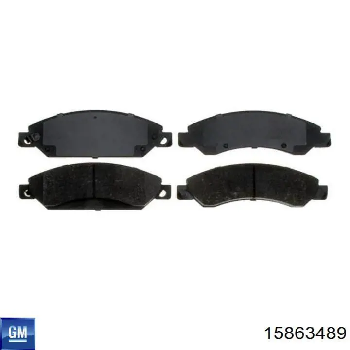 Do koszyka 15863489 General Motors Klocki hamulcowe przednie tarczowe