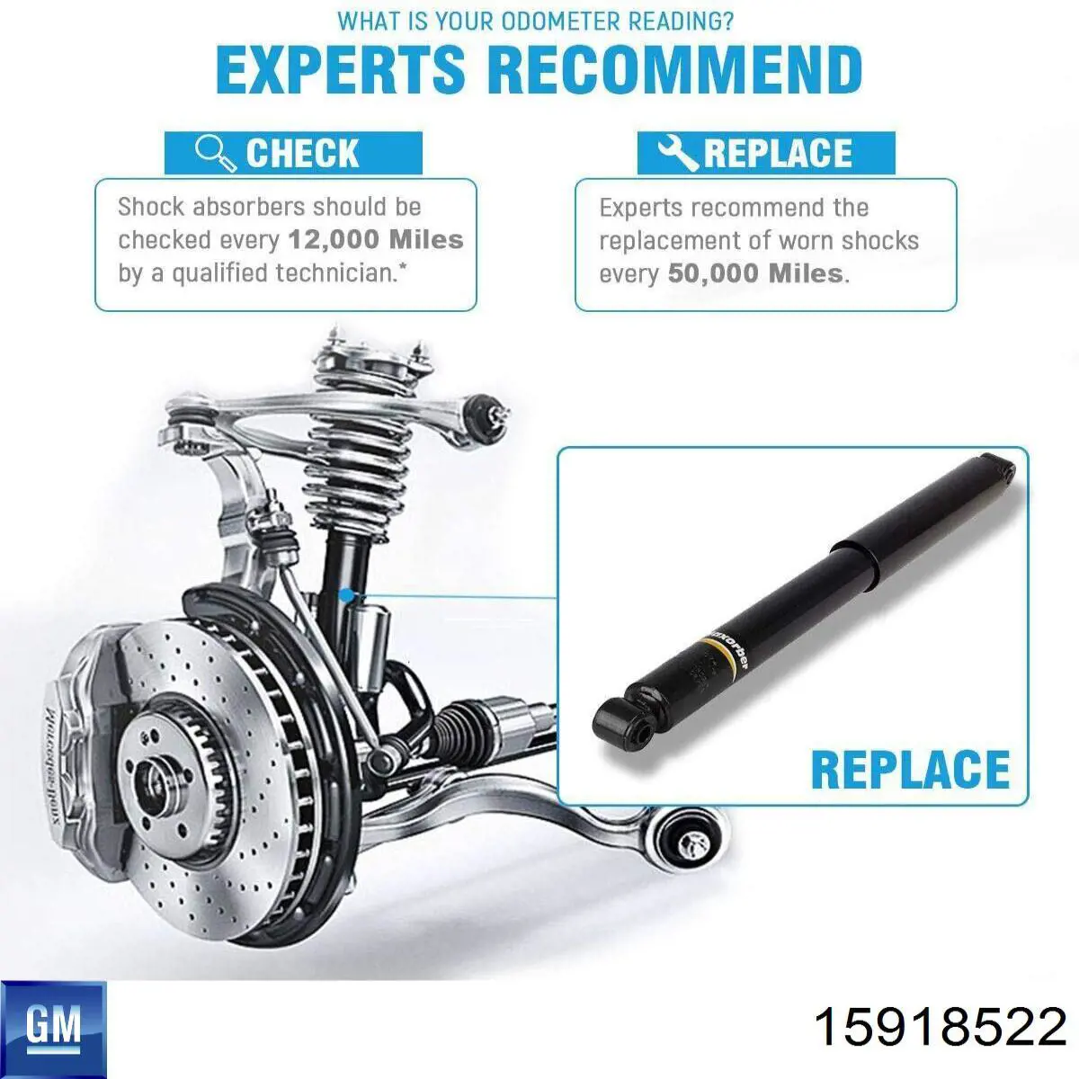 Amortyzator przedni 15918522 General Motors