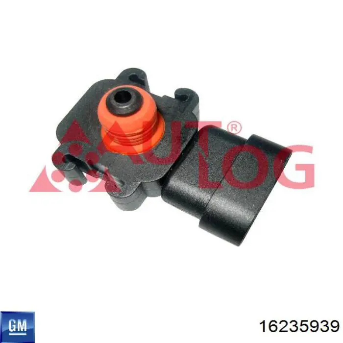 Czujnik ciśnienia w kolektorze ssącym, MAP 16235939 General Motors