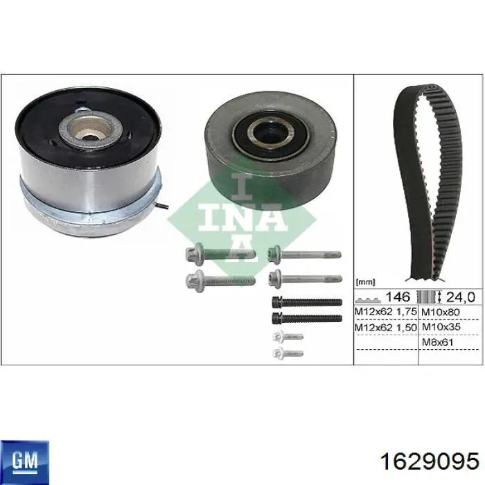 Pasek rozrządu, zestaw 1629095 General Motors