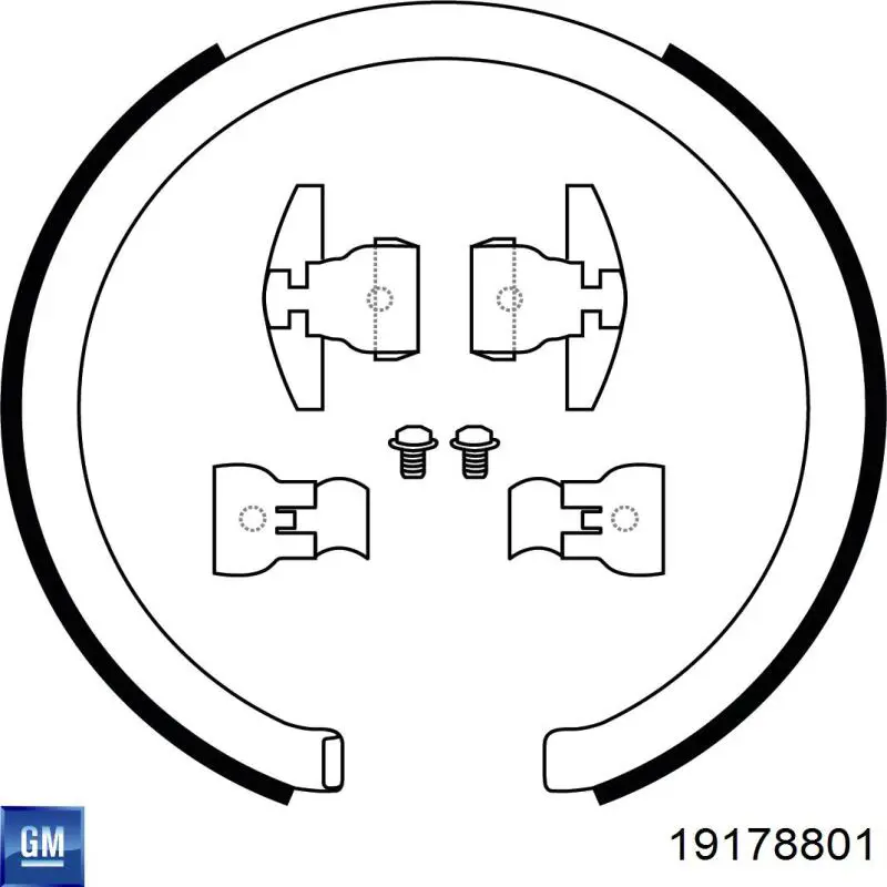 19178801 General Motors klocki hamulca ręcznego