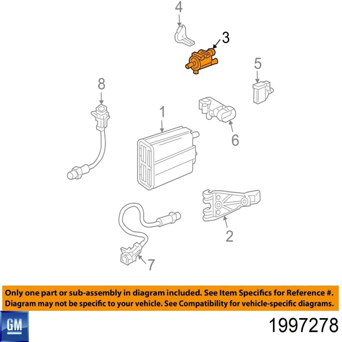 Zawór odpowietrzający zbiornika paliwa General Motors 1997278 cena, od 48,34 USD