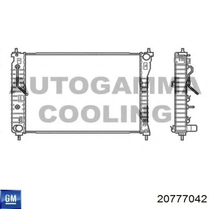 Chłodnica silnika General Motors 20777042 cena, od 145,83 USD