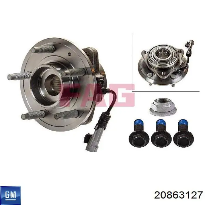 Piasta przednia General Motors 20863127 cena, od 85,77 USD