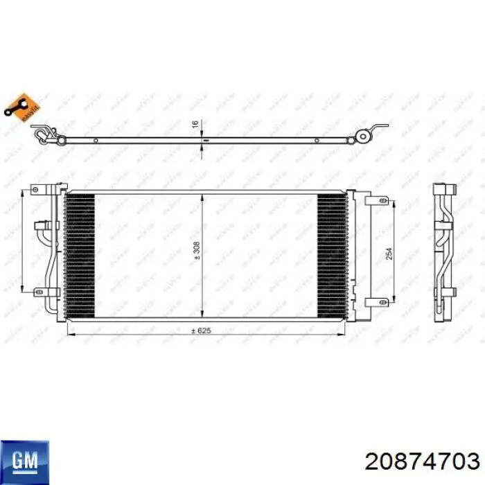 20874703 General Motors Chłodnica klimatyzacji