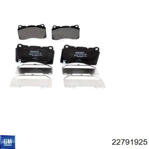 Klocki hamulcowe przednie tarczowe 22791925 General Motors