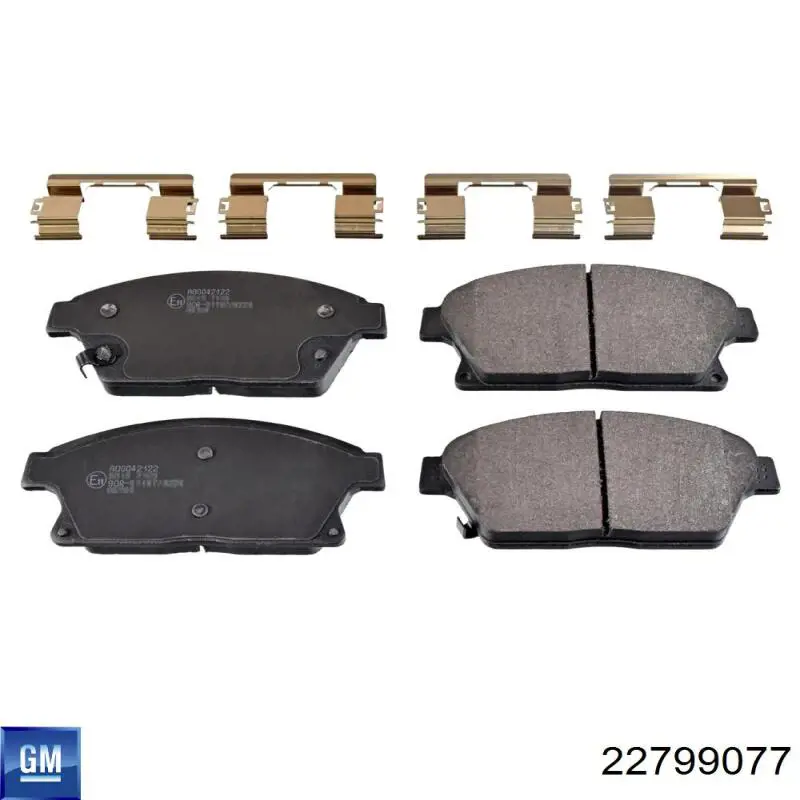 Klocki hamulcowe przednie tarczowe General Motors 22799077 cena, od 25,96 USD