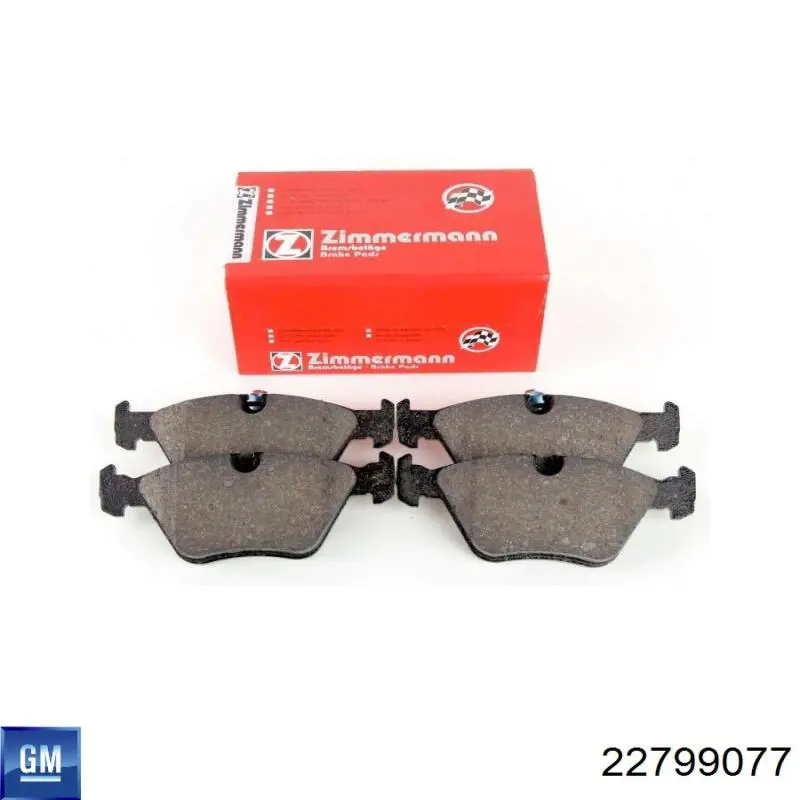 22799077 General Motors Klocki hamulcowe przednie tarczowe