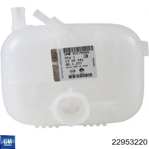 Zbiorniczek wyrównawczy układu chłodzenia 22953220 General Motors