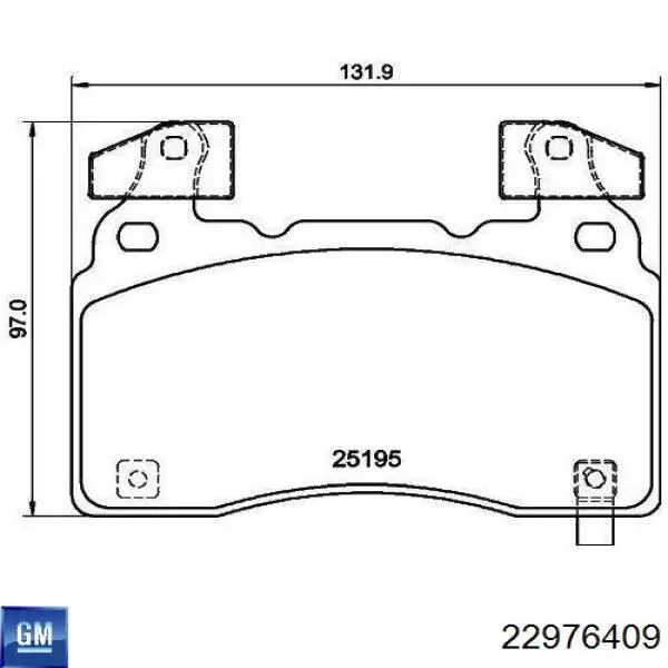 22976409 General Motors klocki hamulcowe przednie tarczowe