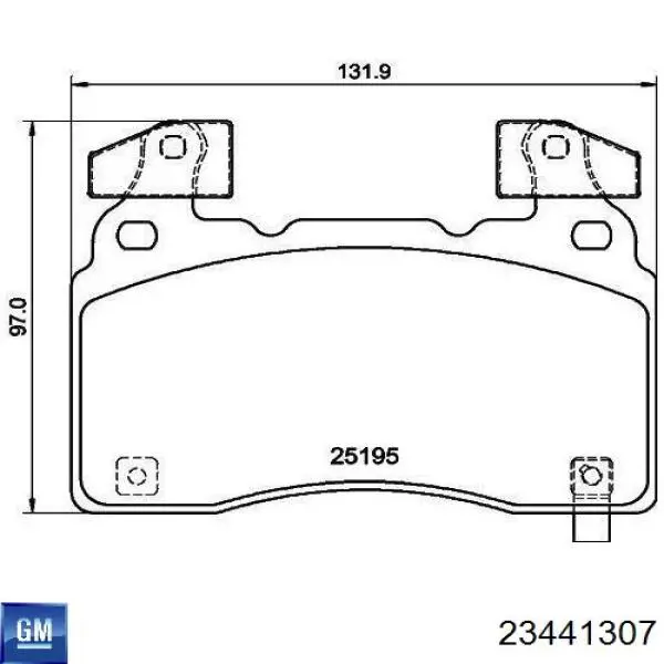 23441307 General Motors klocki hamulcowe przednie tarczowe